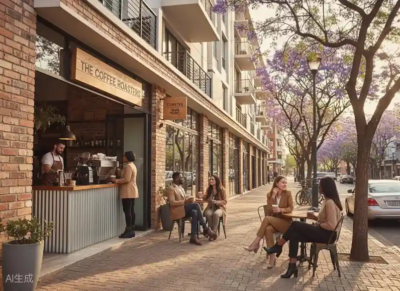 Brooklyn Pretoria trendy cafe and street scene